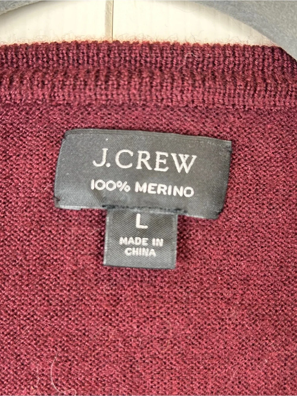 J. Crew 100% Merino Wool Burgundy Sweater